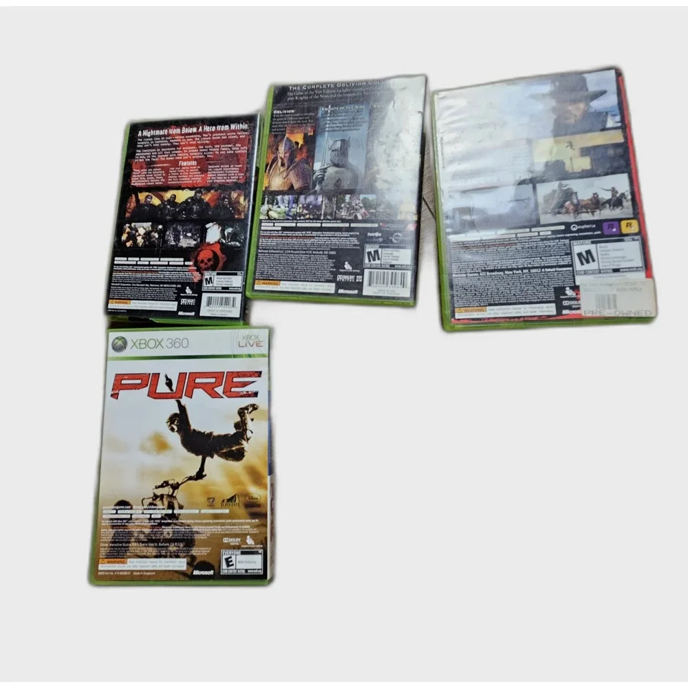 Lot of 4 Microsoft Xbox 360‎ Games - Gear of War, Red Dead Redemption, Batman